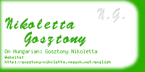 nikoletta gosztony business card